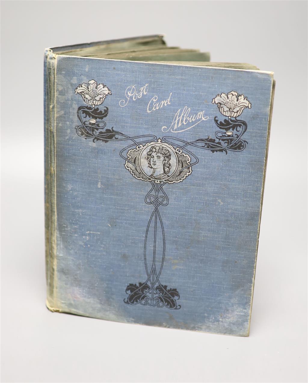 An Edwardian postcard album, British topographical to include Brighton West and Palace piers
